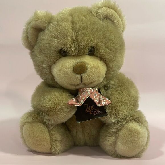 24K Polar Puffs Teddy Bear JETHRO Stuffed Animal Plush Special Effects 10" NWT - Picture 1 of 10